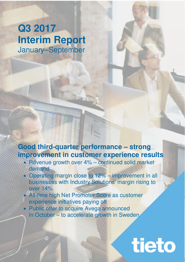 Vorschaubild TietoEVRY Quartalsbericht 2017-q3