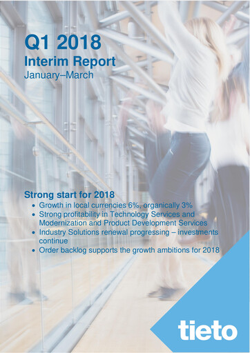 Vorschaubild TietoEVRY Quartalsbericht 2018-q1
