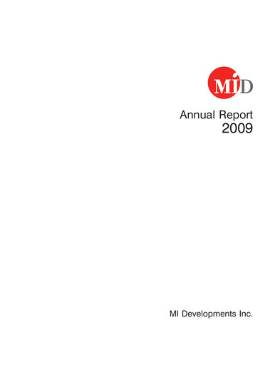 Thumbnail Granite REIT Annual Report 2009