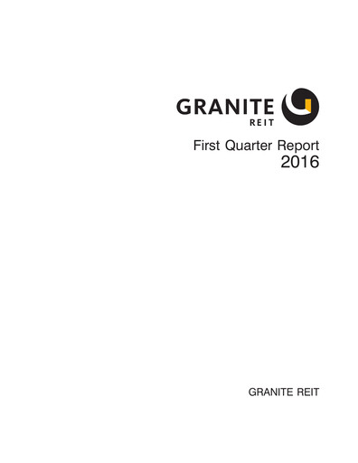Thumbnail Granite REIT Quarterly Report 2016-q1