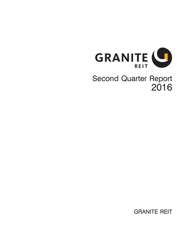 Thumbnail Granite REIT Quarterly Report 2016-q2