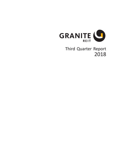 Thumbnail Granite REIT Quarterly Report 2018-q3
