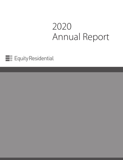 Thumbnail Equity Residential
 Annual Report 2020