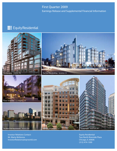 Thumbnail Equity Residential
 Quarterly Report 2009-q1