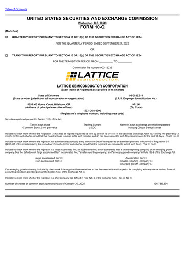 Thumbnail Lattice Semiconductor Quarterly Report 2025-q3