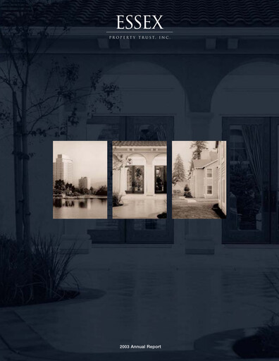 Thumbnail Essex Property Trust
 Annual Report 2003