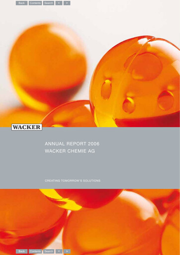 Thumbnail Wacker Chemie
 Annual Report 2006