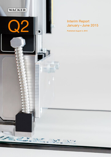 Thumbnail Wacker Chemie
 Half-year Report 2015-h1