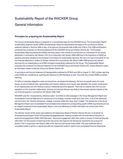 Thumbnail Wacker Chemie
 Sustainability Report 2024