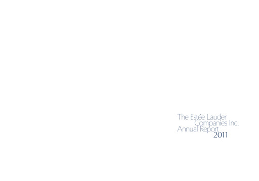 Thumbnail Estee Lauder Annual Report 2010-2011