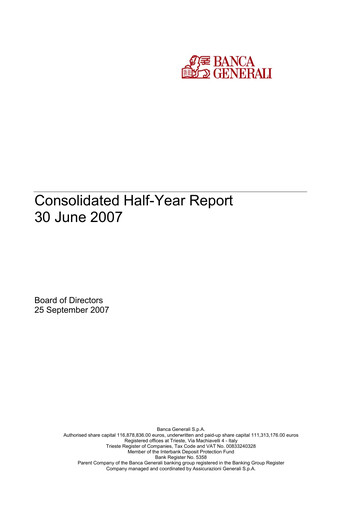 Thumbnail Banca Generali Half-year Report 2007-h1