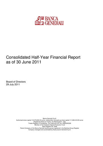 Thumbnail Banca Generali Half-year Report 2011-h1