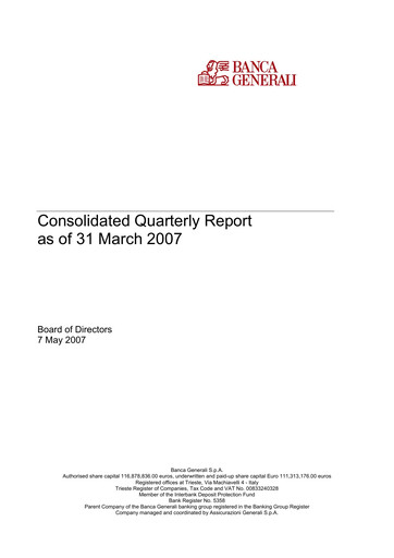 Thumbnail Banca Generali Quarterly Report 2007-q1