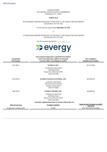 Thumbnail Evergy Quarterly Report 2021-q3