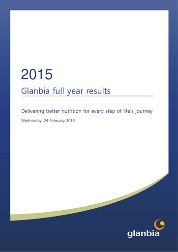 Thumbnail Glanbia plc Financial Report 2015