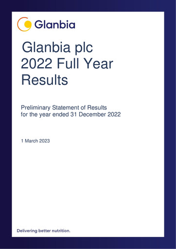 Thumbnail Glanbia plc Financial Report 2022