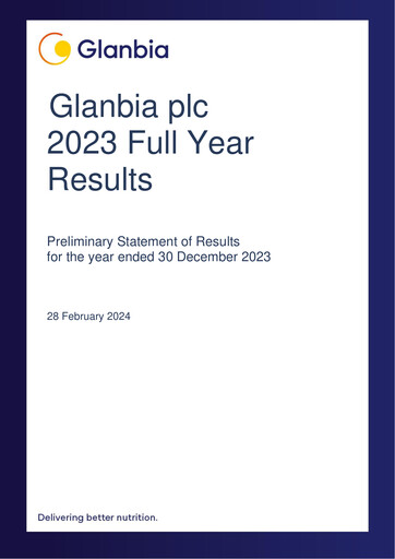 Thumbnail Glanbia plc Financial Report 2023