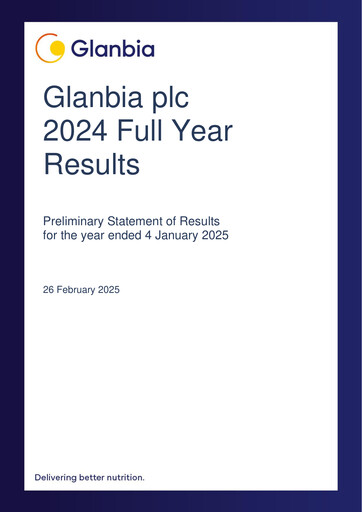 Thumbnail Glanbia plc Financial Report 2024