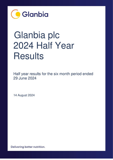Thumbnail Glanbia plc Half-year Report 2024-h1