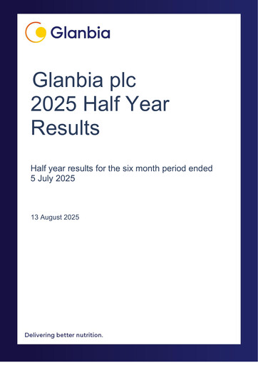 Thumbnail Glanbia plc Half-year Report 2025-h1