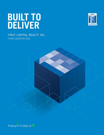 Thumbnail First Capital REIT Quarterly Report 2016-q3