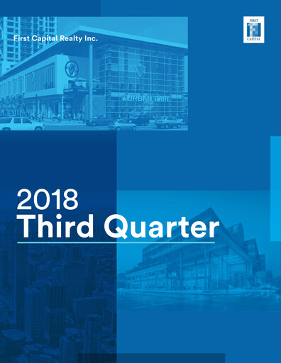 Thumbnail First Capital REIT Quarterly Report 2018-q3