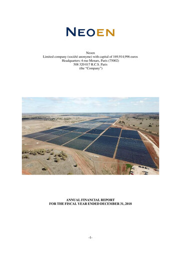 Vorschaubild Neoen Finanzbericht 2018