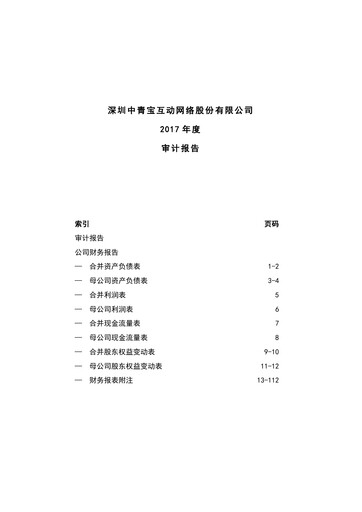 Thumbnail Shenzhen Zqgame Financial Statement 2017