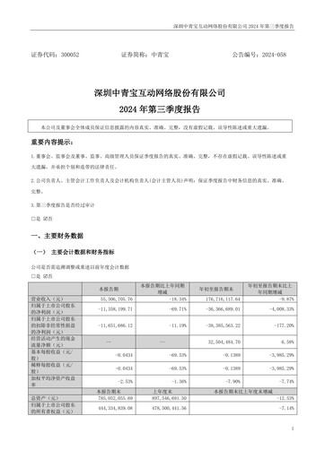 Thumbnail Shenzhen Zqgame Quarterly Report 2024-q3