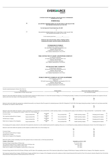 Thumbnail Eversource Energy Quarterly Report 2025-q2