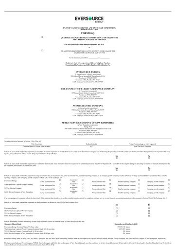 Thumbnail Eversource Energy Quarterly Report 2025-q3