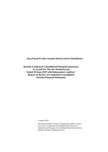 Vorschaubild Aksa Energy Halbjahresbericht 2019-h1