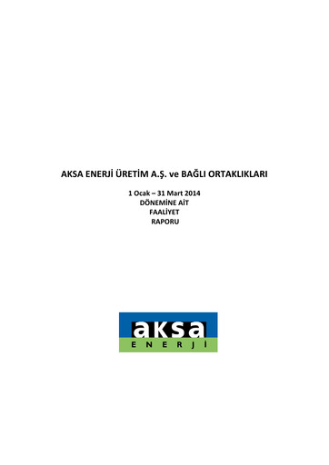 Thumbnail Aksa Energy Quarterly Report 2014-q1