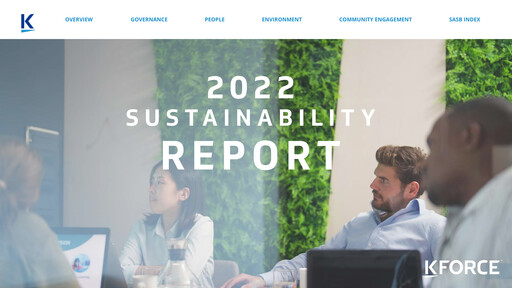 Thumbnail Kforce Sustainability Report 2022