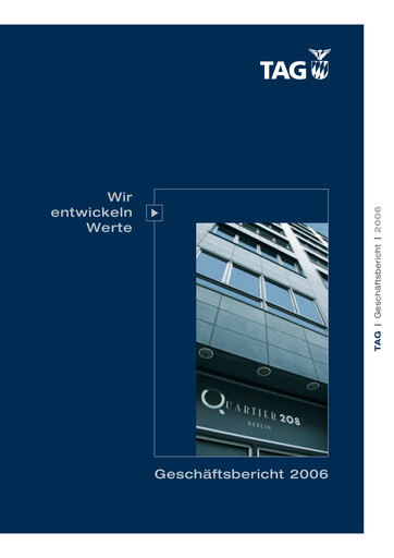 Thumbnail TAG Immobilien
 Annual Report 2006