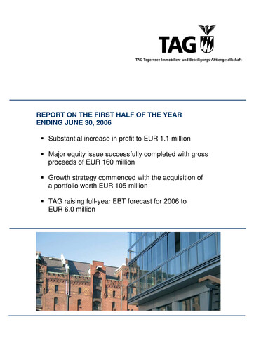 Thumbnail TAG Immobilien
 Half-year Report 2006-h1