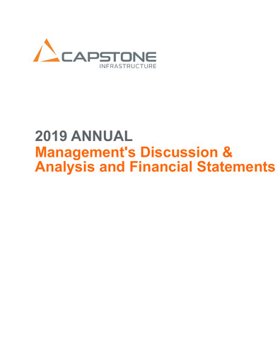 Thumbnail Capstone Infrastructure Annual Report 2019