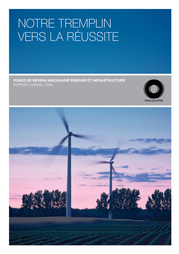 Miniature Capstone Infrastructure Rapport annuel 2009