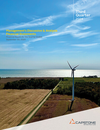 Thumbnail Capstone Infrastructure Quarterly Report 2024-q3