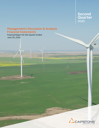 Thumbnail Capstone Infrastructure Quarterly Report 2025-q2