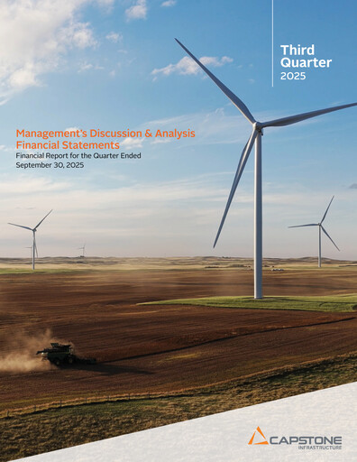 Thumbnail Capstone Infrastructure Quarterly Report 2025-q3