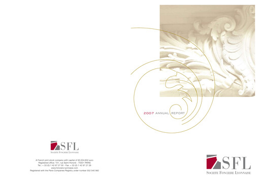 Thumbnail Société Foncière Lyonnaise Annual Report 2007
