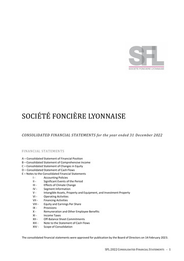 Thumbnail Société Foncière Lyonnaise Financial Statement 2022