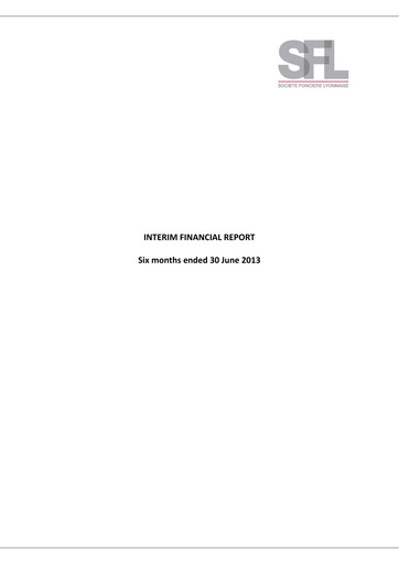 Thumbnail Société Foncière Lyonnaise Half-year Report 2013-h1