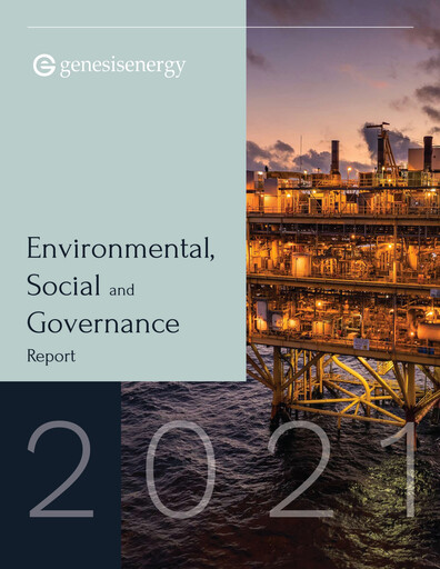 Thumbnail Genesis Energy ESG Report 2021