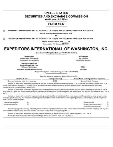 Thumbnail Expeditors International Quarterly Report 2026-q2