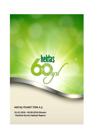Thumbnail Hektaş
 Quarterly Report 2016-q3