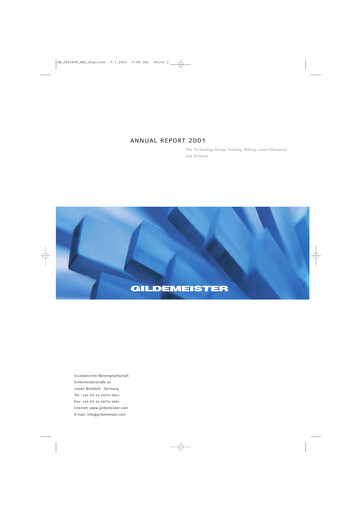 Thumbnail DMG Mori Aktiengesellschaft Annual Report 2001