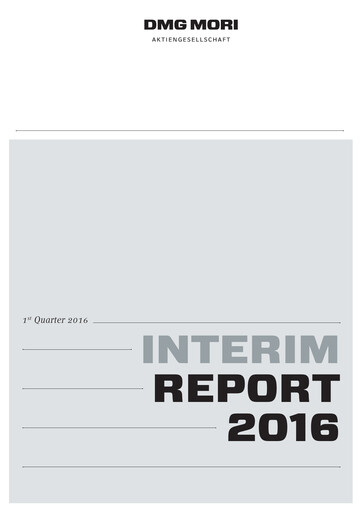 Thumbnail DMG Mori Aktiengesellschaft Quarterly Report 2016-q1