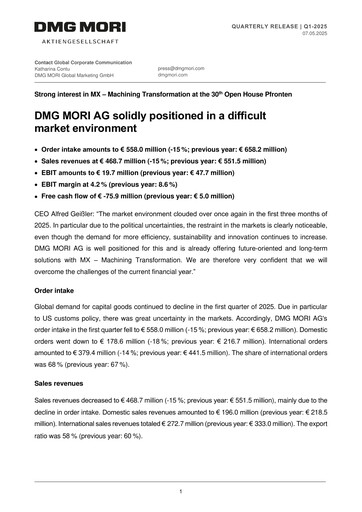 Thumbnail DMG Mori Aktiengesellschaft Quarterly Report 2025-q1